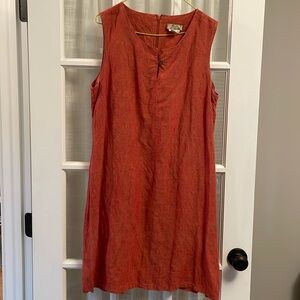 Sleeveless linen sheath dress size 16 Territory Ahead brand